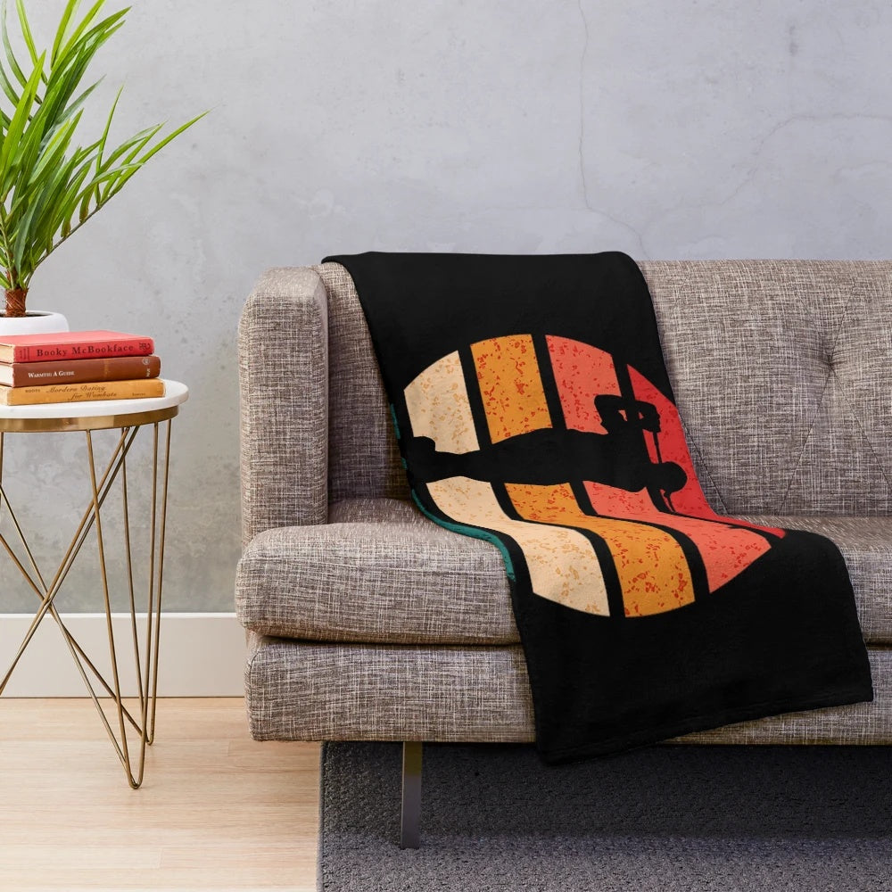 Plush golf-themed blanket with soft, luxurious texture