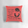Decorative "Good Night" pillow with Princess Bride-inspired design