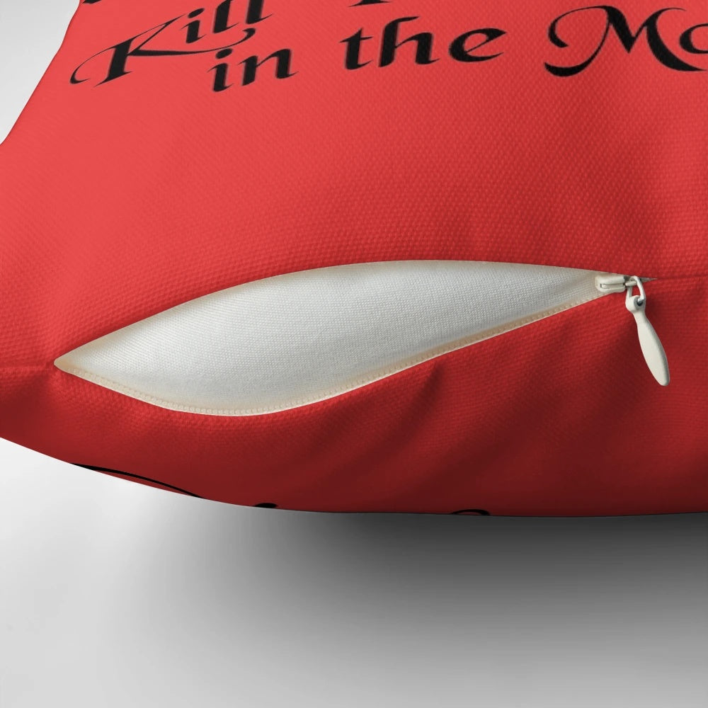 Decorative "Good Night" pillow with Princess Bride-inspired design