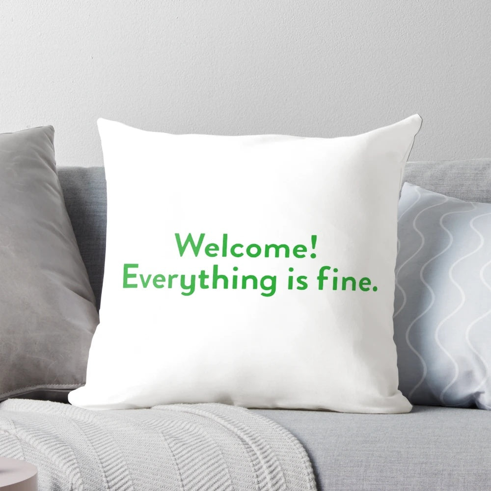 A soft, plush welcome pillow inspired by the popular NBC comedy series "The Good Place"