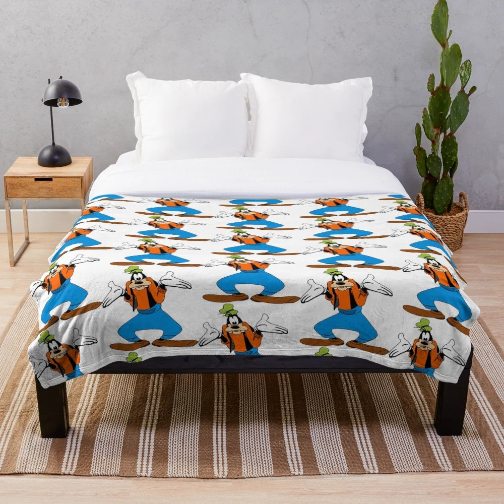 Goofy plush blanket with soft, cuddly design