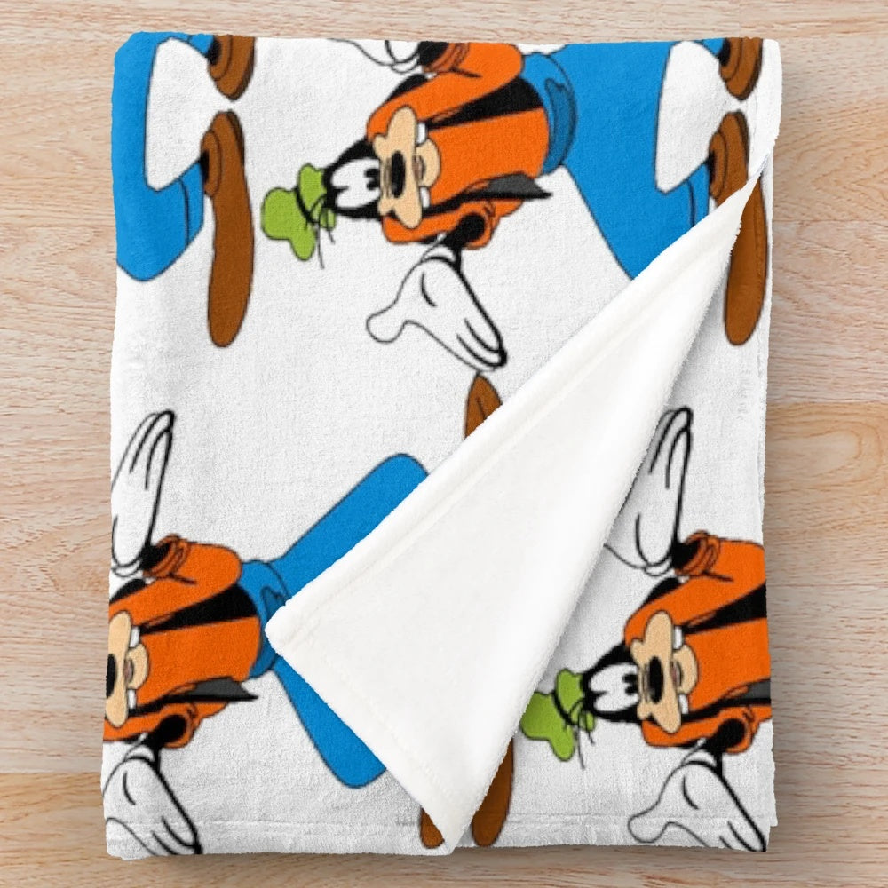 Goofy plush blanket with soft, cuddly design