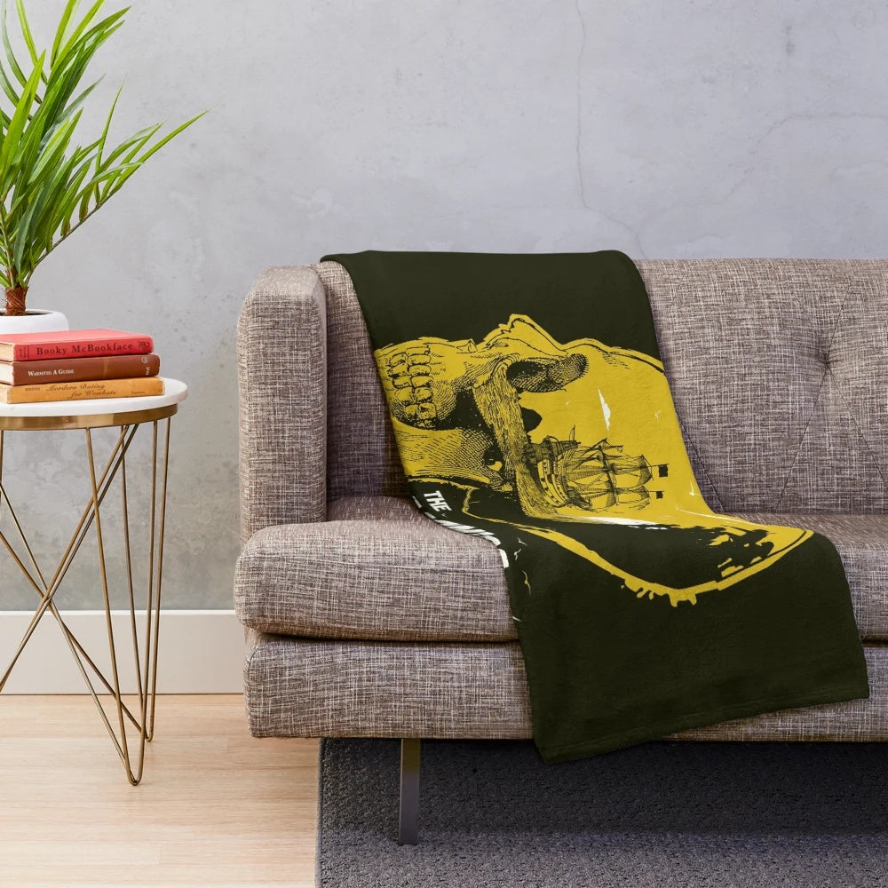 The Goonies-inspired plush blanket featuring the iconic skull logo