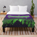 Colorful GOOSEBUMPS-themed plush blanket