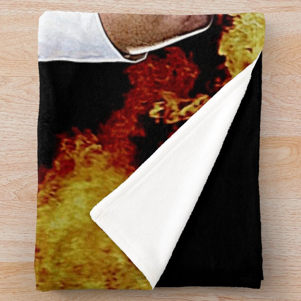 Gordon Ramsay inspired plush blanket with funny kitchen meme