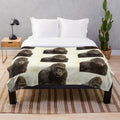 Plush gorilla-themed blanket in soft, furry material
