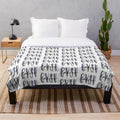 Grand Valley Plush Blanket with Blue and Gray Waves