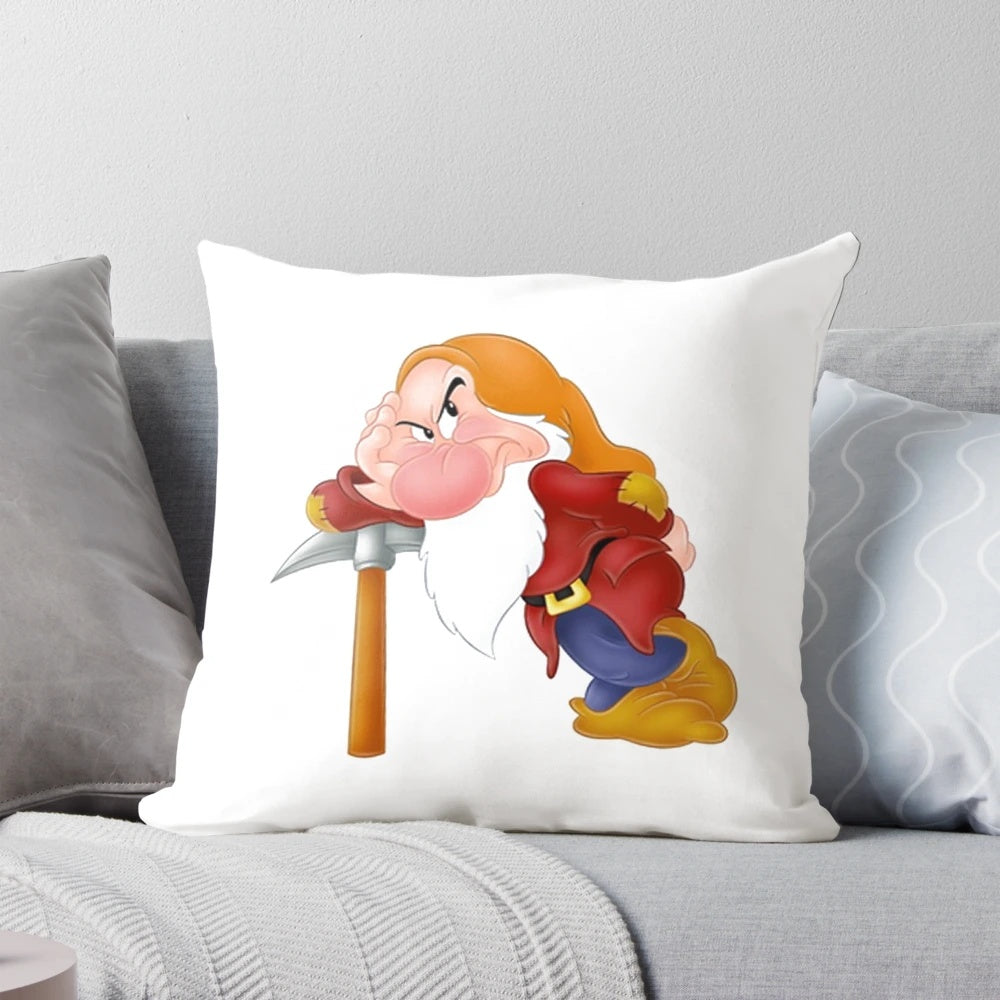 Grandfather pillow with a grumpy but charming expression