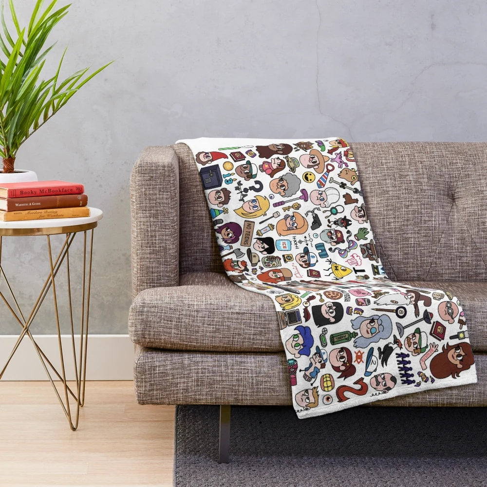 Gravity Falls Doodle Plush Blanket