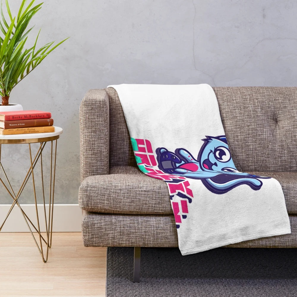GravyCatMan Plush Blanket with Cute Anime-Inspired Design