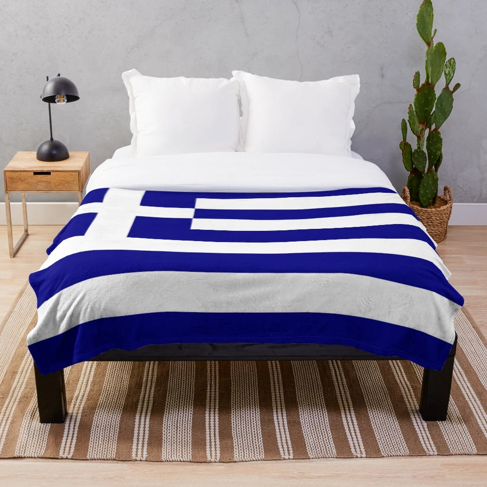 Greece flag plush blanket