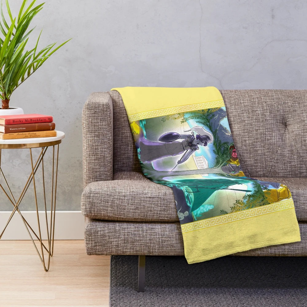 Athena's Tapestry Plush Blanket featuring Greek mythology