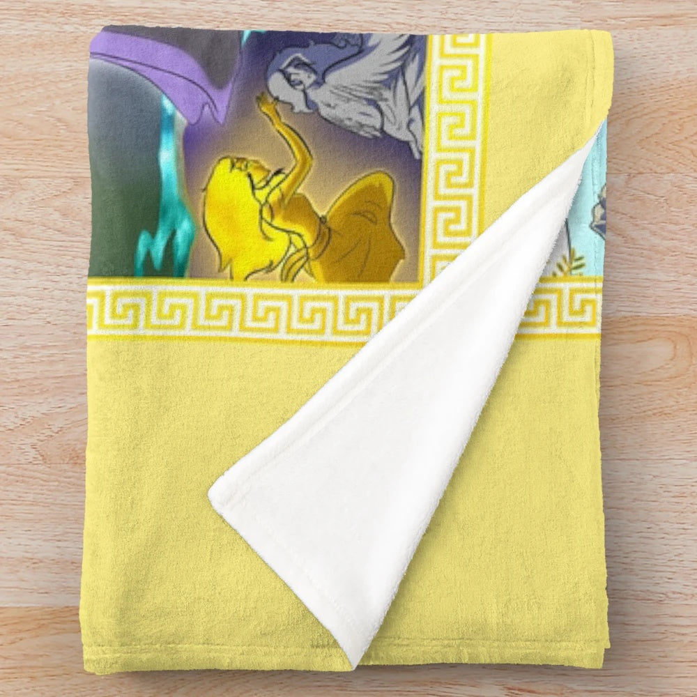 Athena's Tapestry Plush Blanket featuring Greek mythology