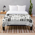 Greek gods plush blanket featuring Zeus, Athena, and other Olympian deities