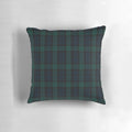 Vibrant green and blue tartan plaid decorative pillow