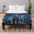 Green Arrow superhero plush blanket with Oliver Queen's iconic look