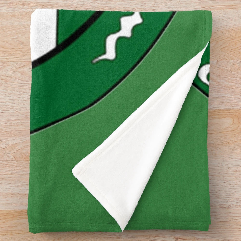 Green Brigade plush blanket with football and Celtic logo