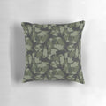 Soft, plush green camo pillow featuring a stylized bear design for a modern, gay-friendly home accent.