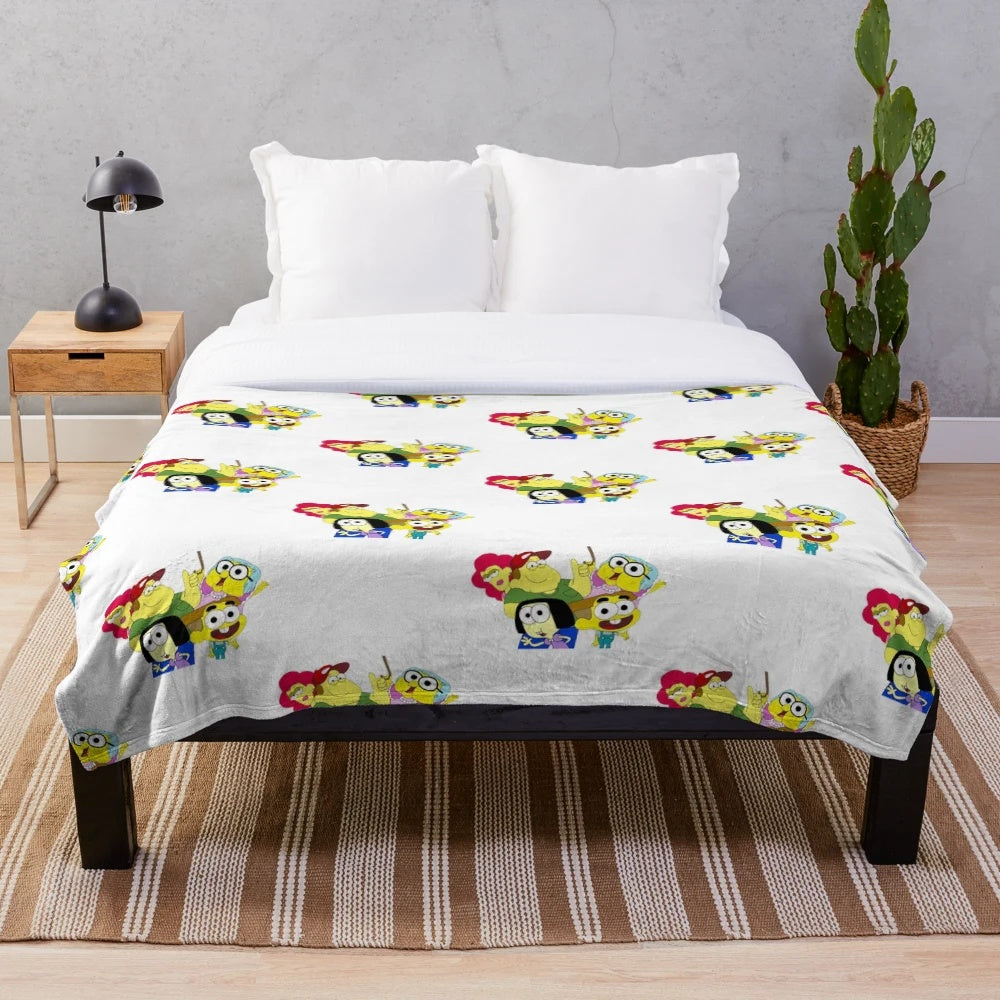 Big City Greens inspired green plush blanket