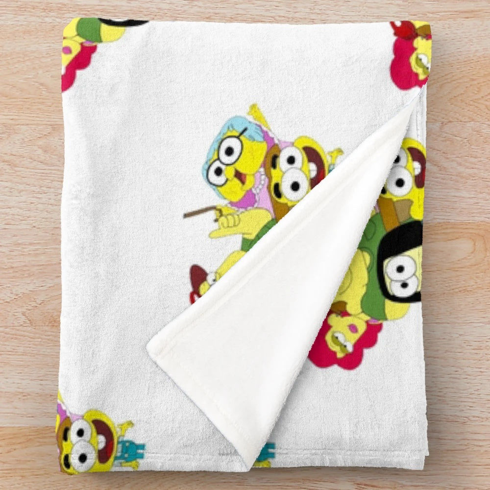 Big City Greens inspired green plush blanket