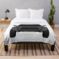 Grey plush blanket with Toyota Tacoma inspired design