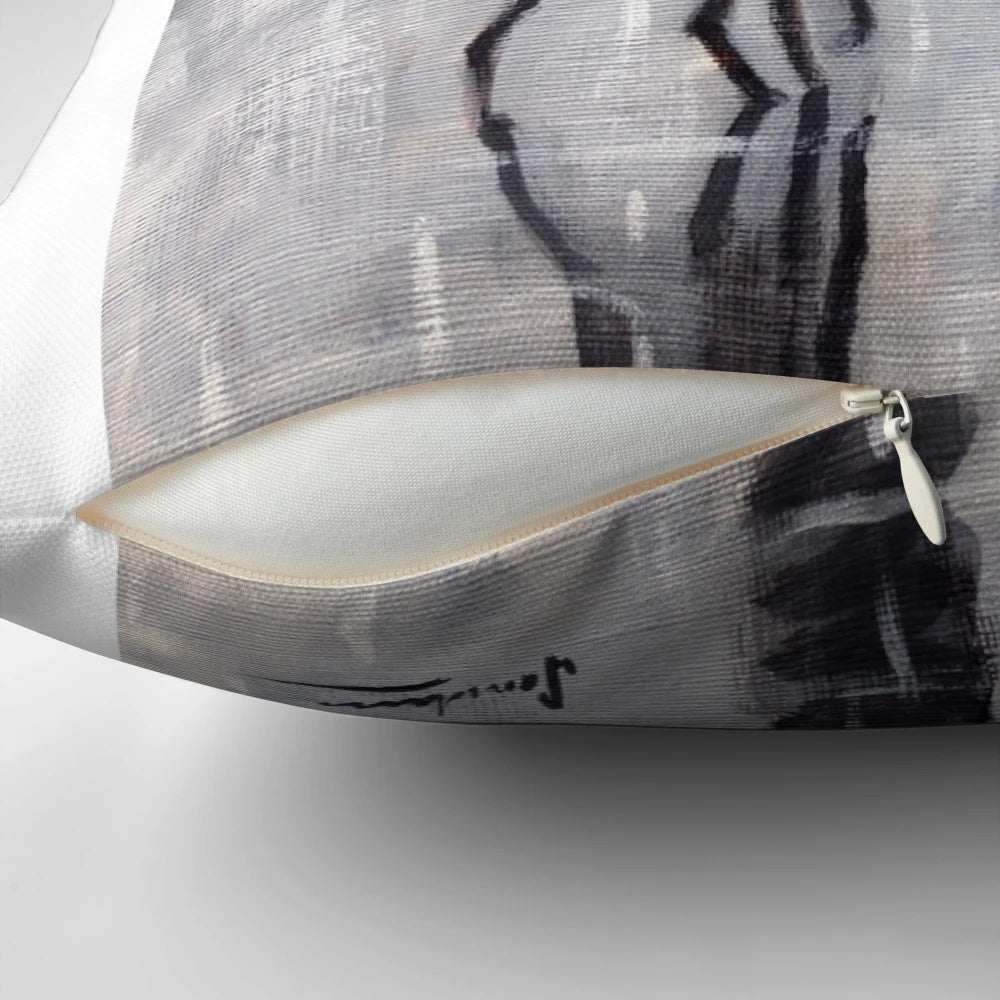 A well-designed greyhound or whippet-shaped pillow for pets to enjoy on rainy winter days