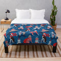 Greyhound plush blanket with festive holiday design