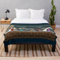 Soft and cuddly plush blanket featuring a greyhound design