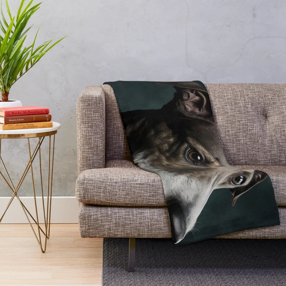 Greyhound dog breed plush blanket