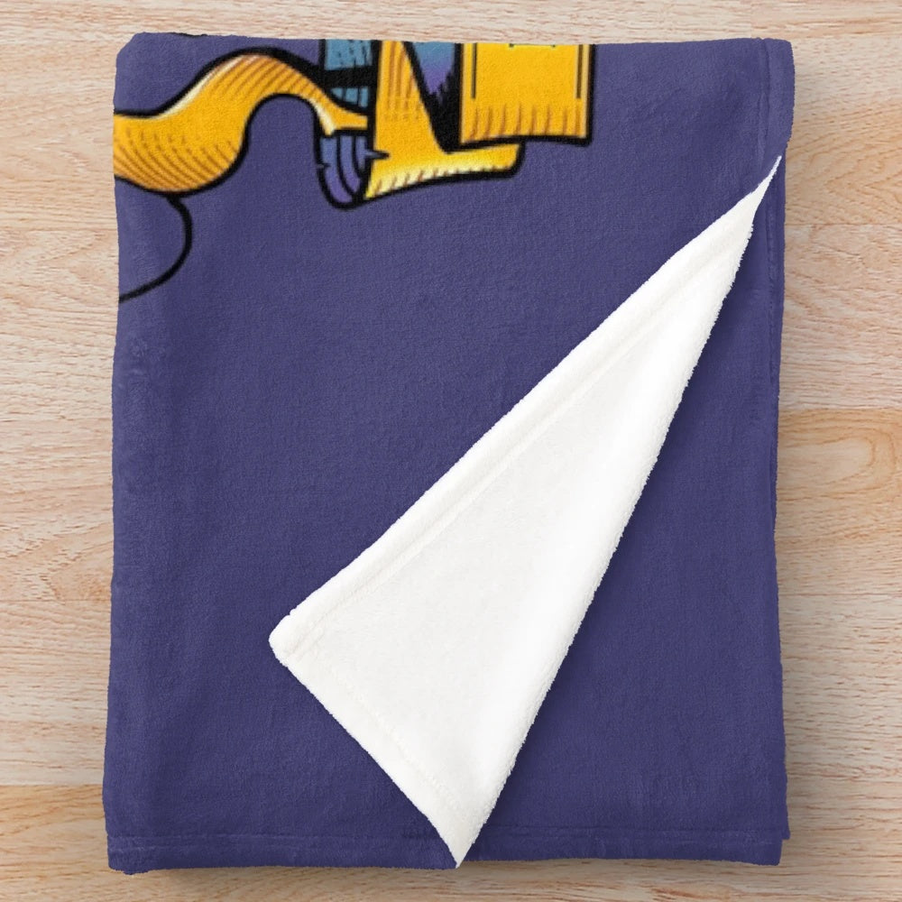 Greyhound plush blanket with heraldic design