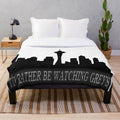 Grey's Anatomy inspired plush blanket featuring the Seattle skyline