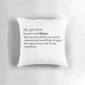 Grey's Anatomy themed pillow with characters Meredith Grey and Derek Shepherd