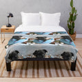 Soft and cuddly plush blanket featuring a cute Griffon Bruxellois dog portrait