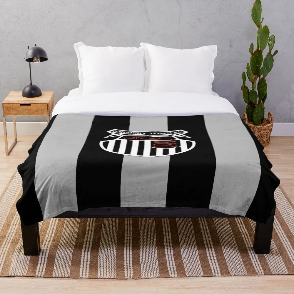 Grimsby Town FC Inspired Plush Blanket