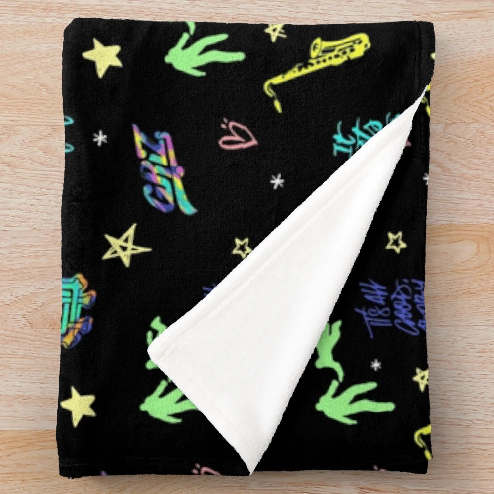 Griz pattern plush blanket