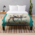 Gryphon Rider Medieval Bestiary Plush Blanket