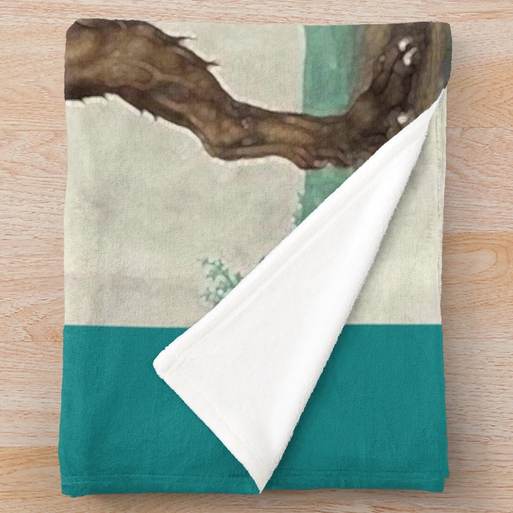 Gryphon Rider Medieval Bestiary Plush Blanket