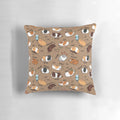 Soft brown background pillow with a cute guinea pig daily to-do list design