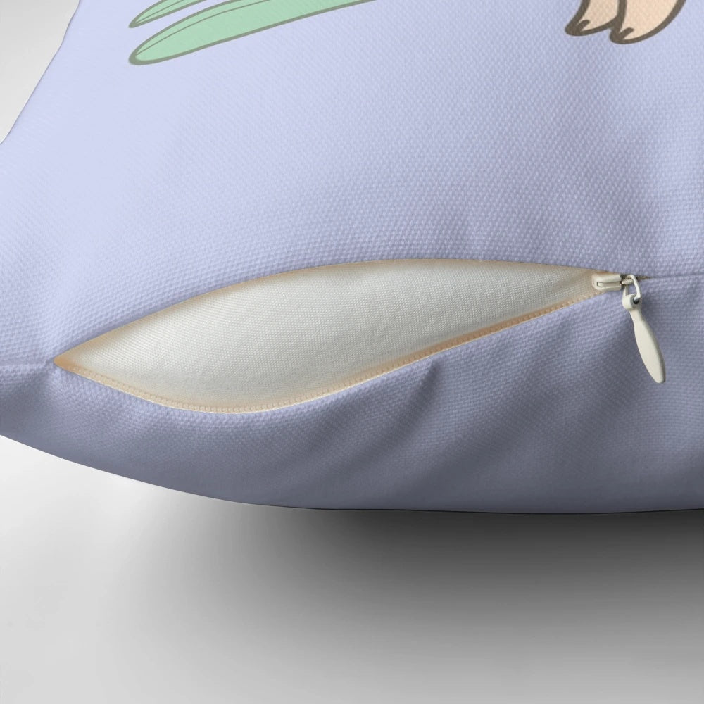 A soft and cuddly guinea pig-shaped pillow with a knitted design, perfect for snuggling up with yarn projects.