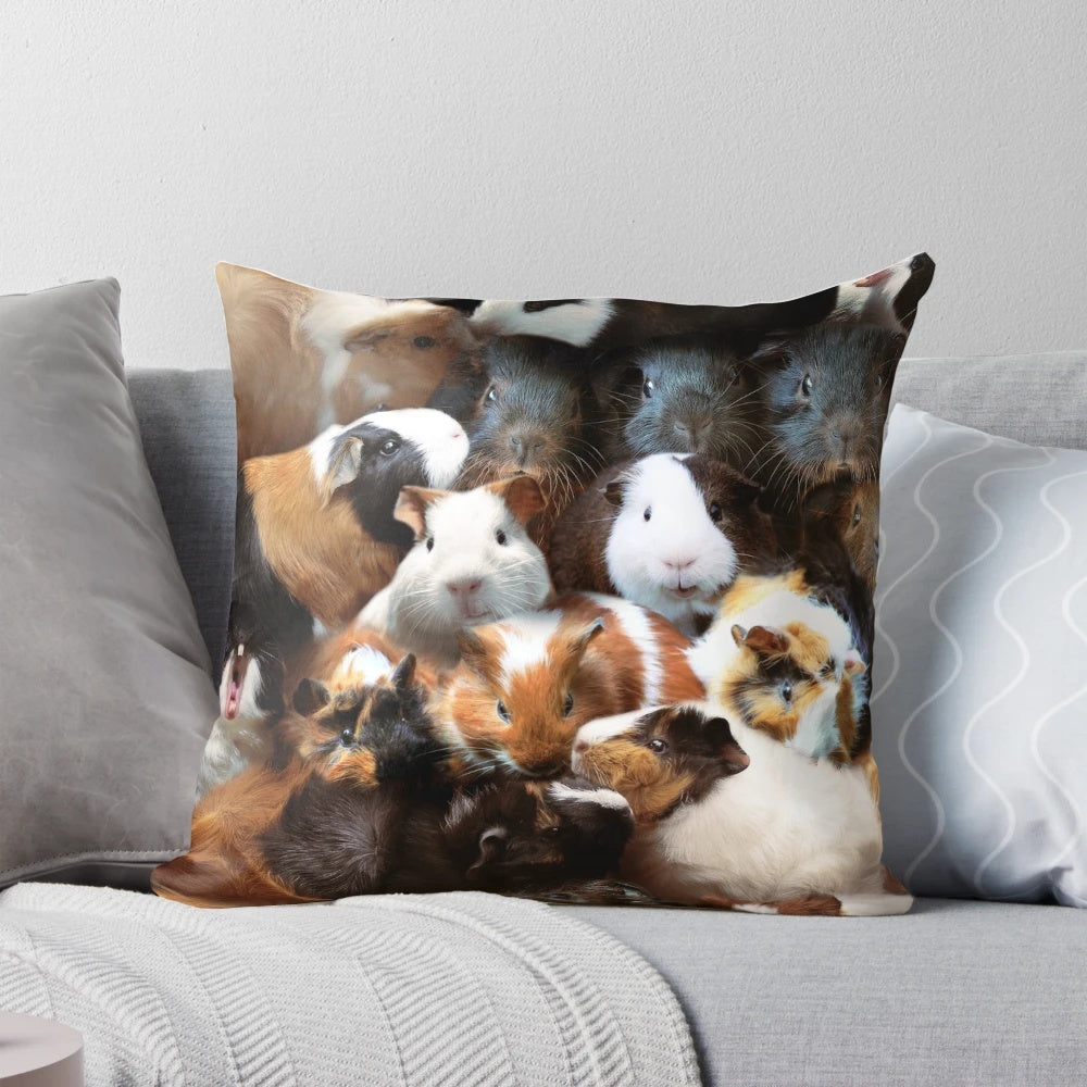 A plush, soft guinea pig-shaped pillow for comfortable and stylish home decor.