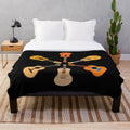 Soft guitar plush blanket for music lovers