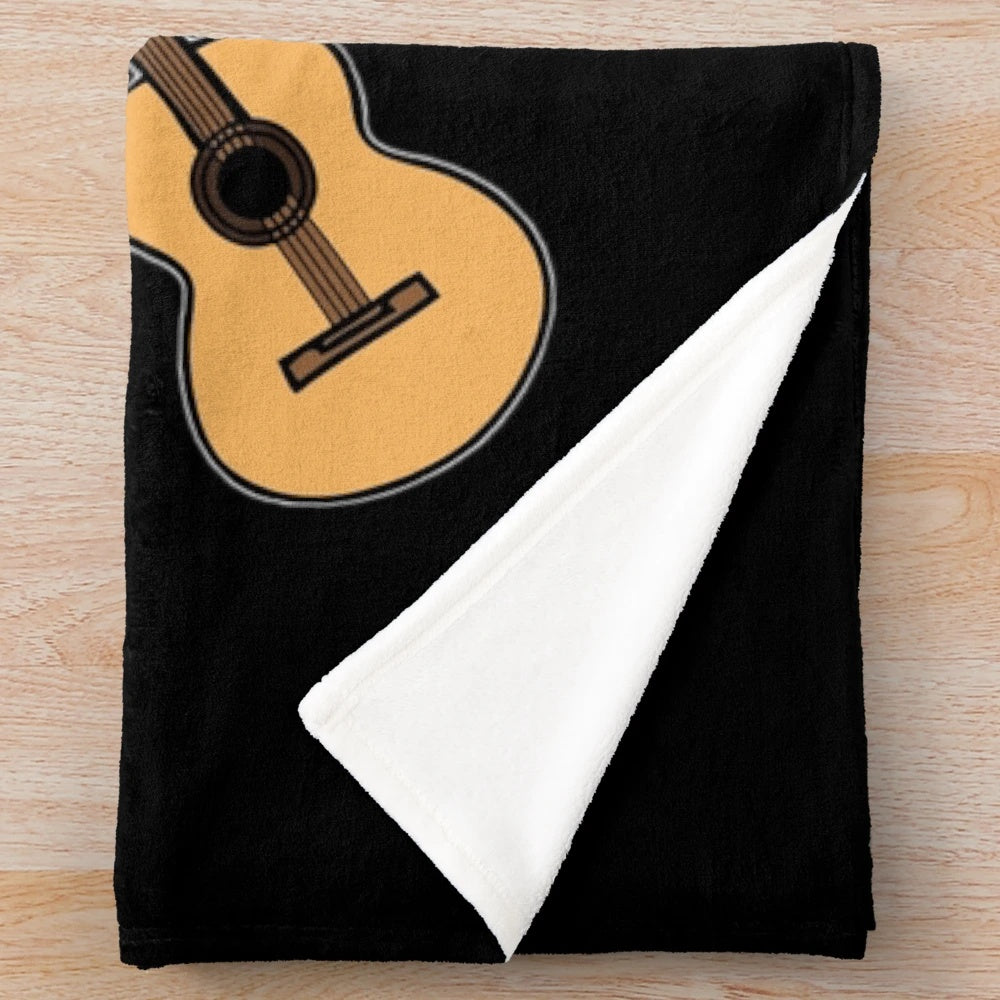 Soft guitar plush blanket for music lovers
