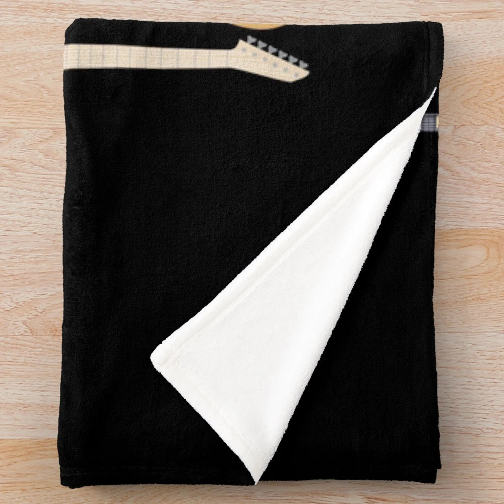 Soft and Plush Guitar Themed Blanket