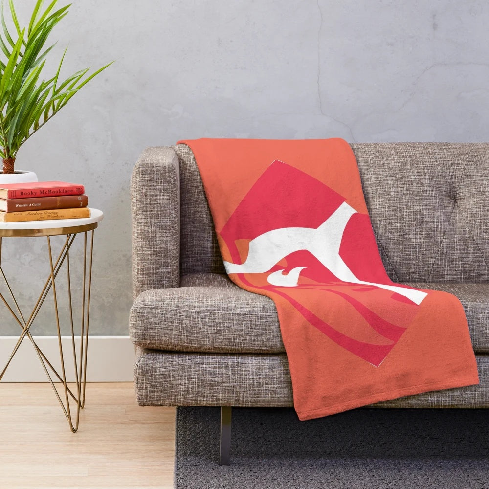 Gymnastics-themed plush blanket with artistic designs