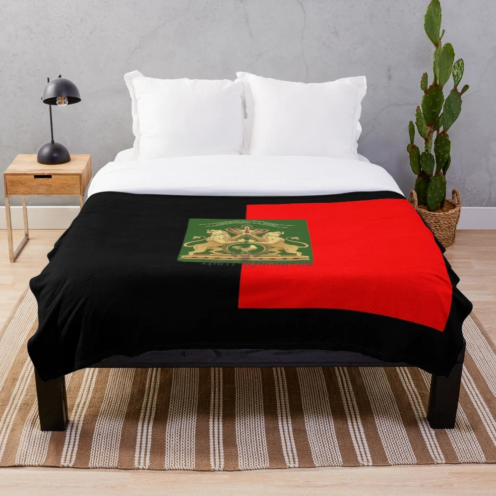 Haitian flag plush blanket