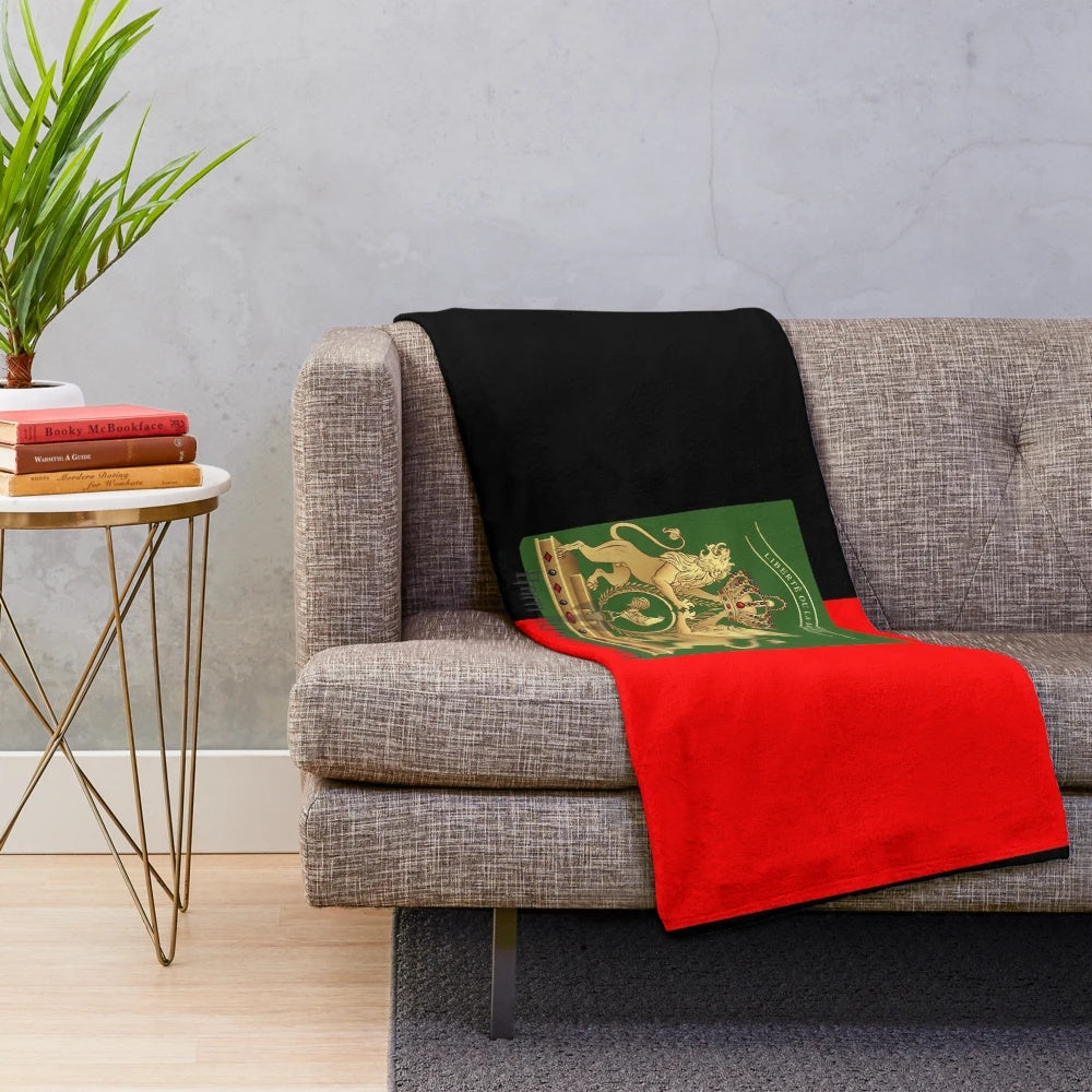 Haitian flag plush blanket