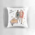 Cozy Halloween-themed pillow with a heartwarming LGBTQ+ design
