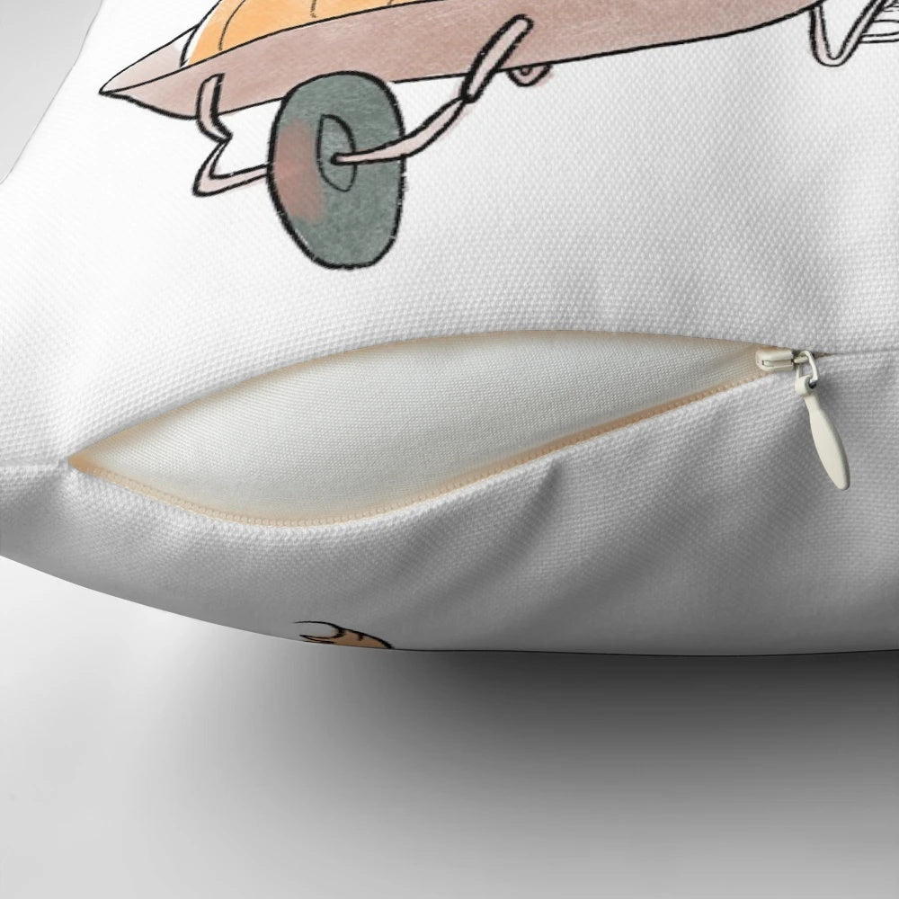 Cozy Halloween-themed pillow with a heartwarming LGBTQ+ design