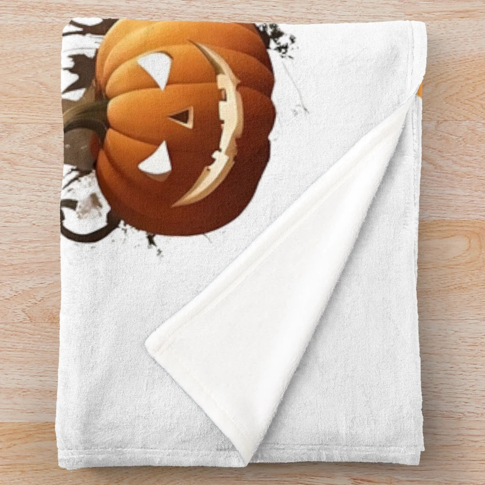 Cozy Halloween-themed plush blanket