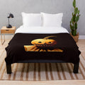 Halloween plush blanket with pumpkin and ghost design